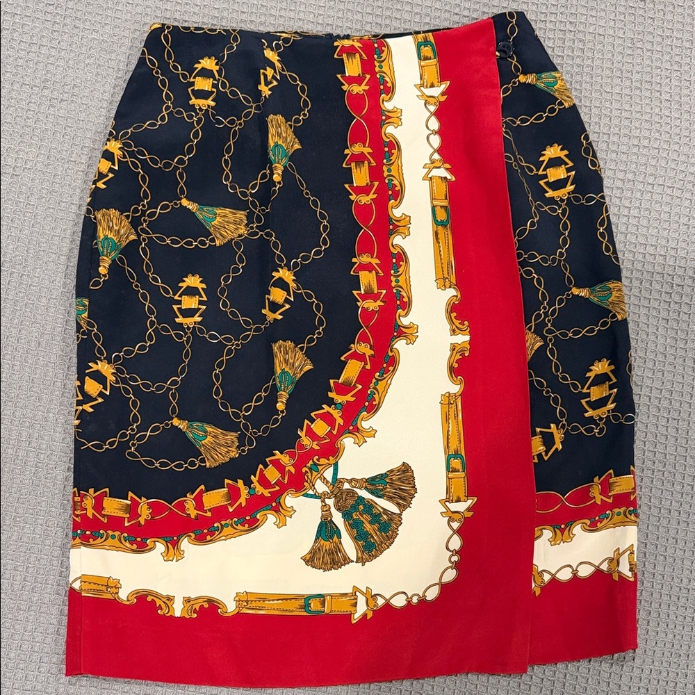 Barrie Pace Vintage Silk Pencil Skirt